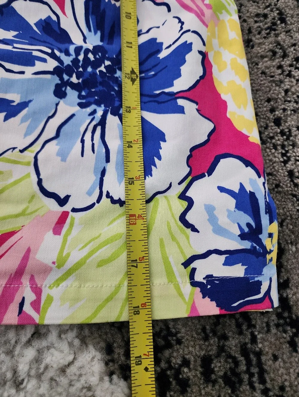 Rafaella Floral Pull-On Skirt Skort Large Stretch Lined Shorts Tropical Preppy